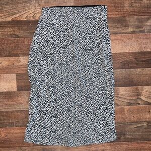 American Eagle Outfitters Black and White Animal Print Pencil Skirt